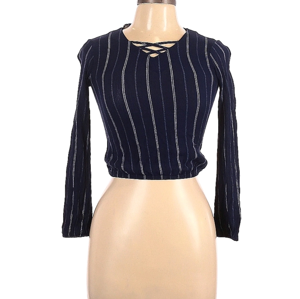 Striped rayon long sleeve